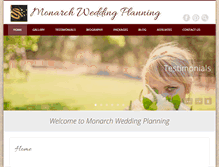 Tablet Screenshot of monarchweddingplanning.com